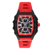 CHRIST VERRA SPIDERSYNC LIMITED EDITION CV 63034G-36 BLK/RED Red Black Rubber Strap